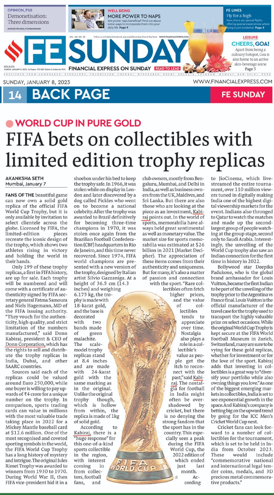 Financial Express — FIFA World Cup Trophy Limited Edition